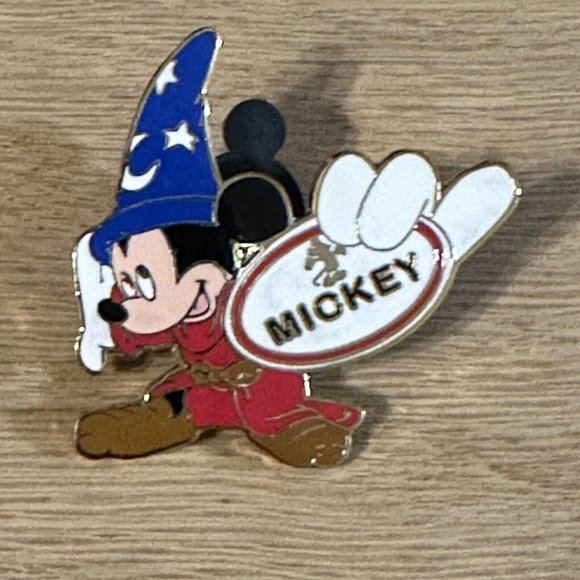 WDW Disney sorcerer Mickey Mouse     2006 Trading Pin Cast Member Name Tag - Picture 4 of 5